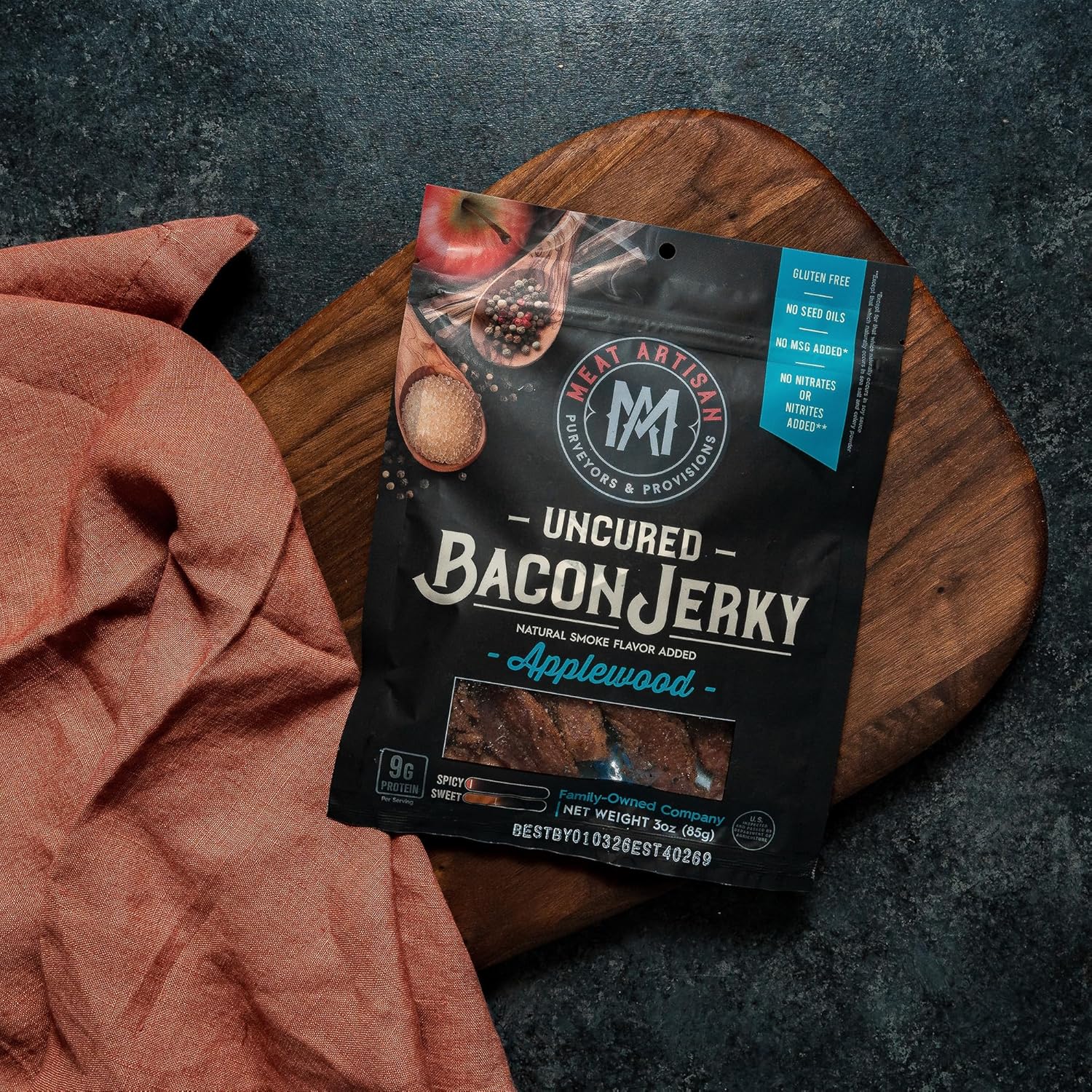 Applewood Smoked Uncured Bacon Jerky