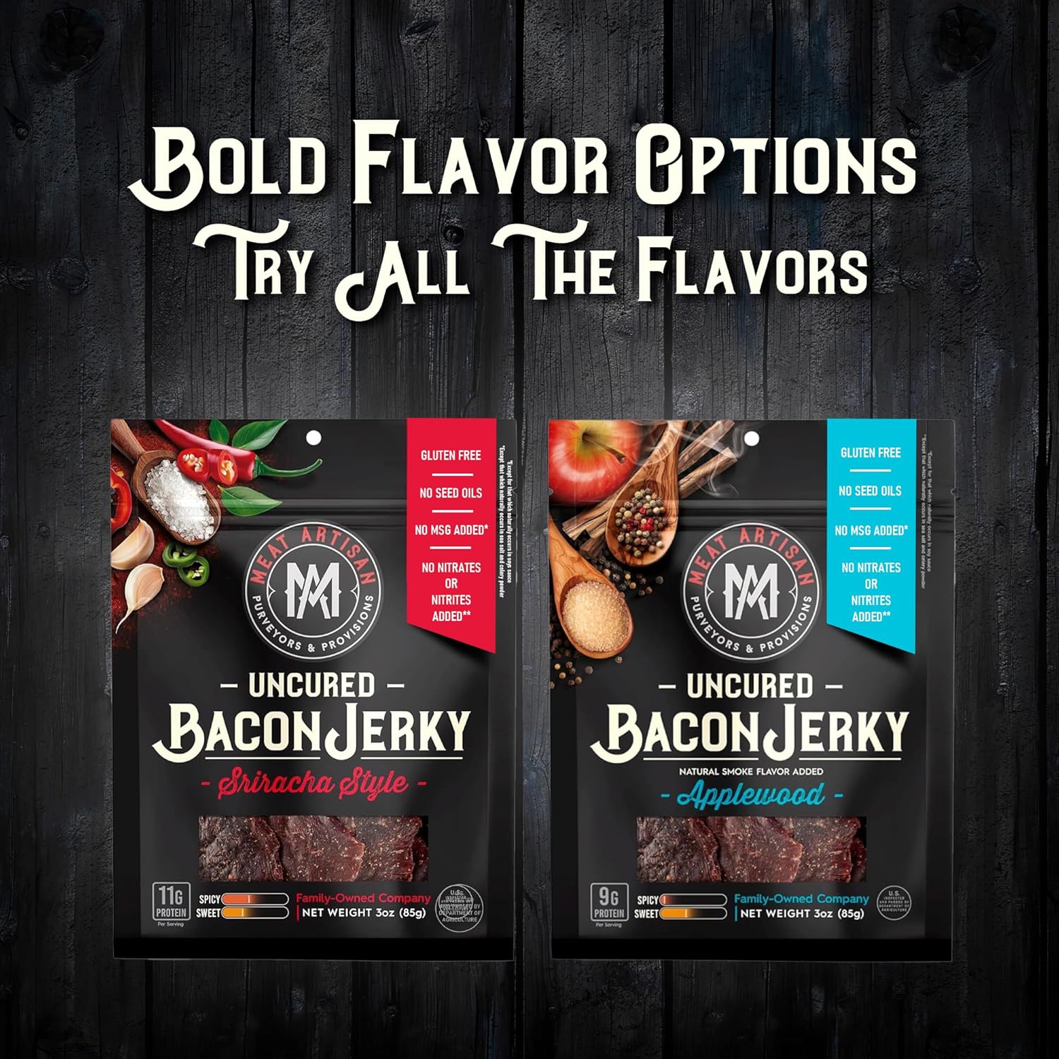 Applewood Smoked Uncured Bacon Jerky