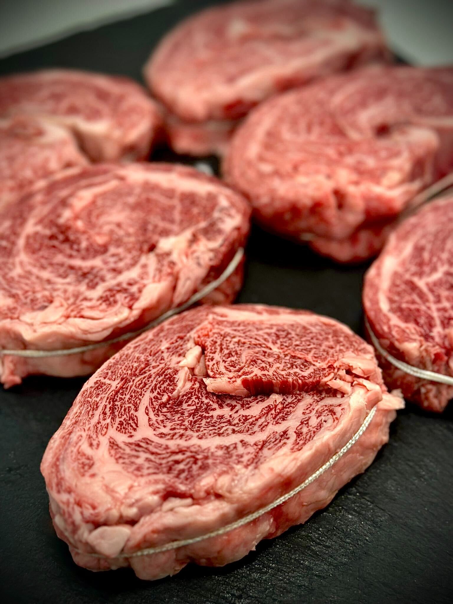 Japanese Wagyu Kagoshima Rolled Rib Cap (Spinalis Dorsi) Steaks