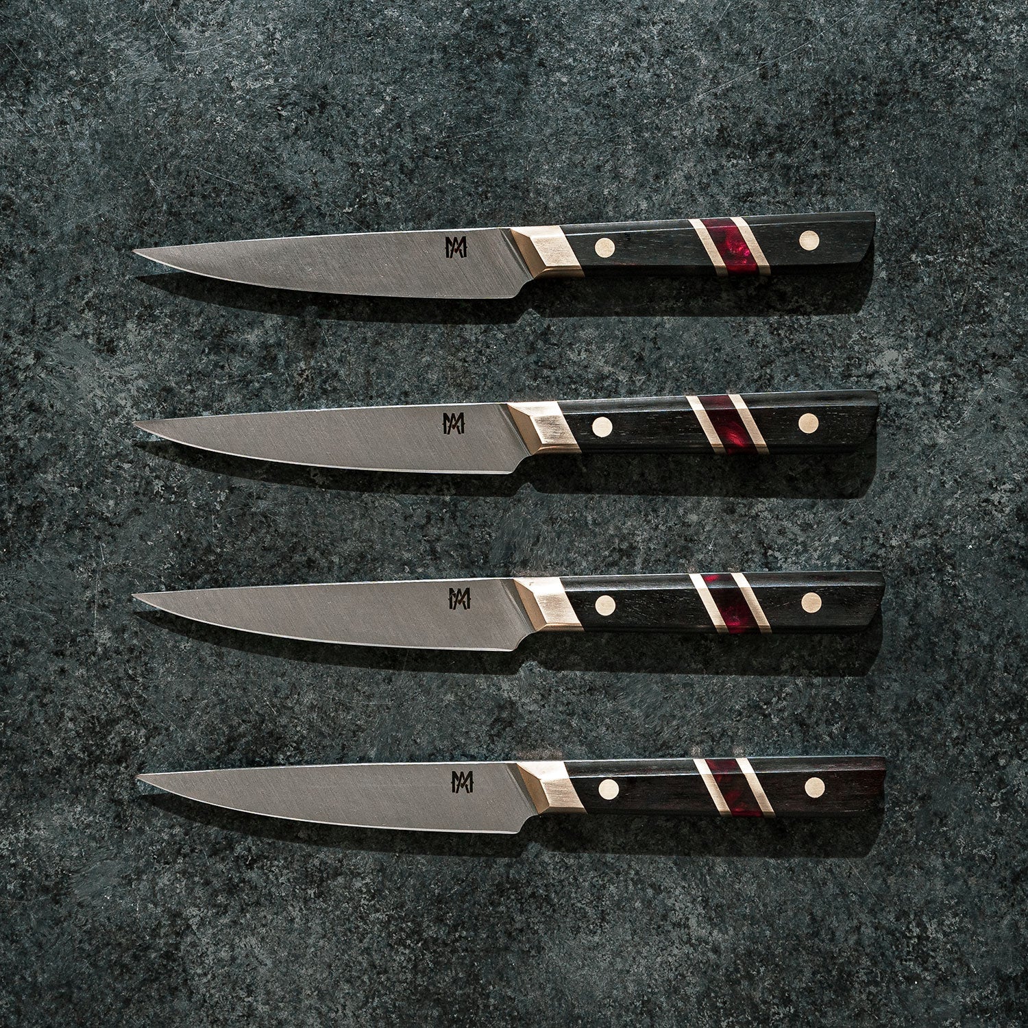 Master Artisan Culinary Icon Series Swedish Sandvik Steel Steak Knives Set of 4