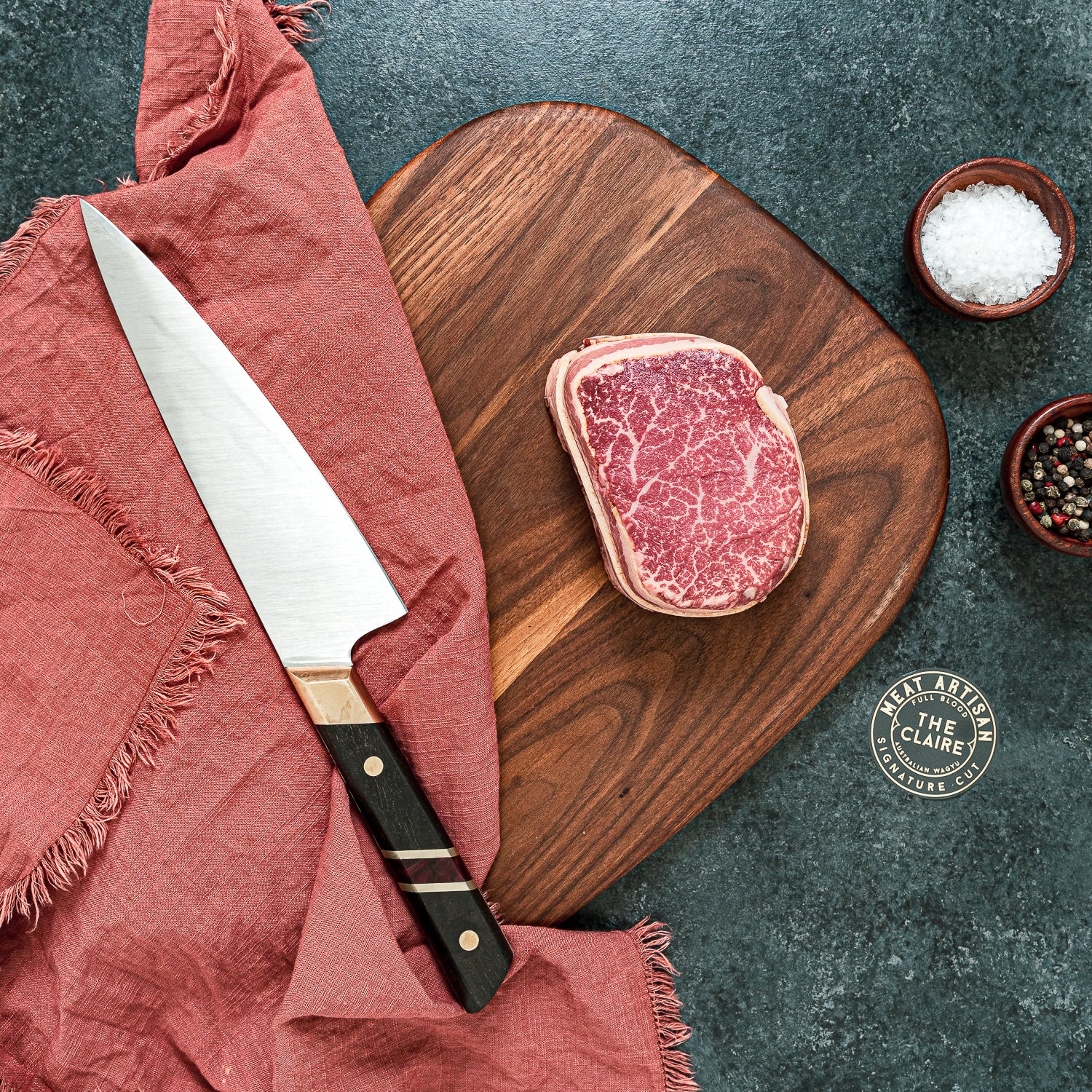 "The Claire" MA Blue Label Australian Wagyu Bacon Wrapped Filet Mignon