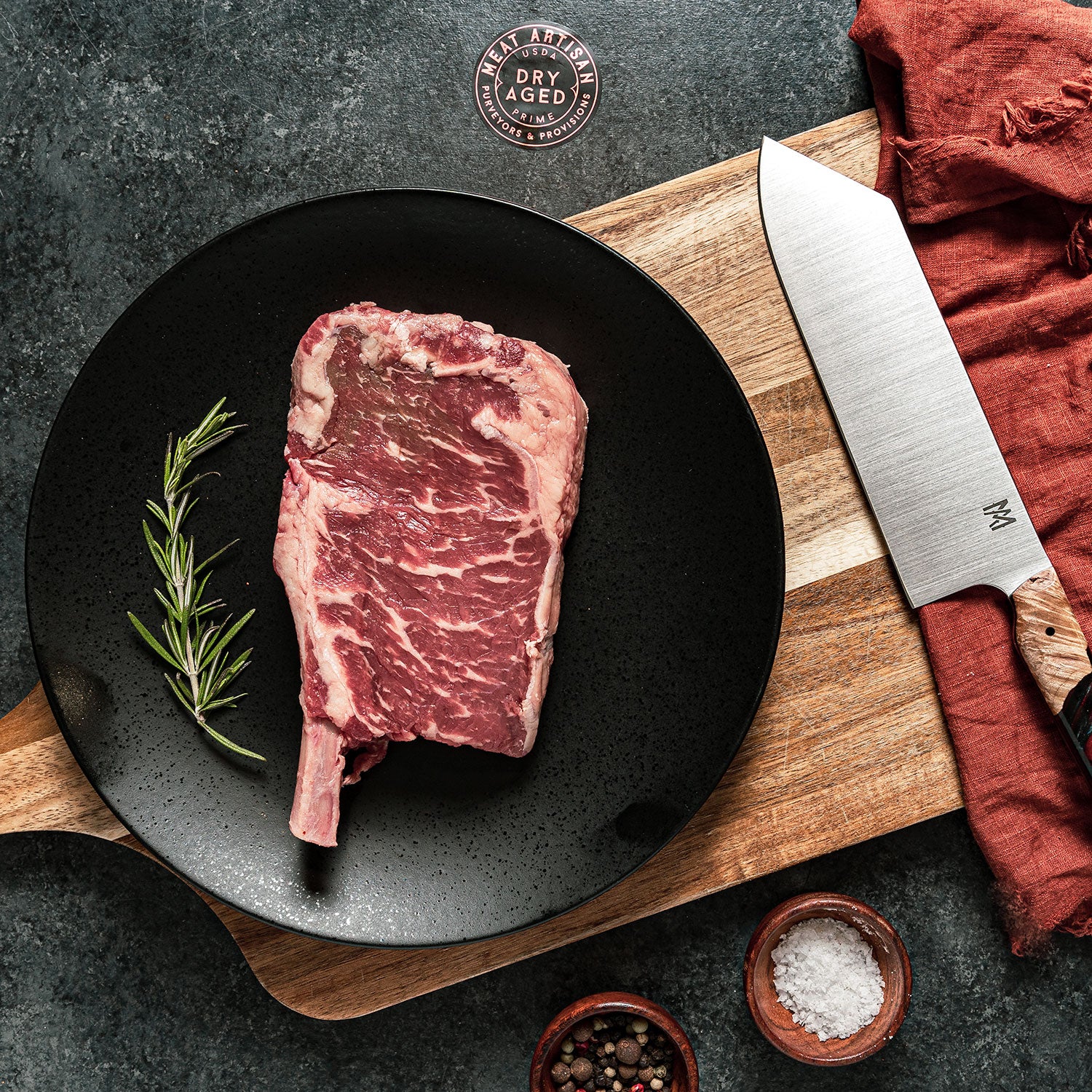 Dry Aged Rib Eye "Cowboy" Bone-In Frenched Steak - Meat Artisan