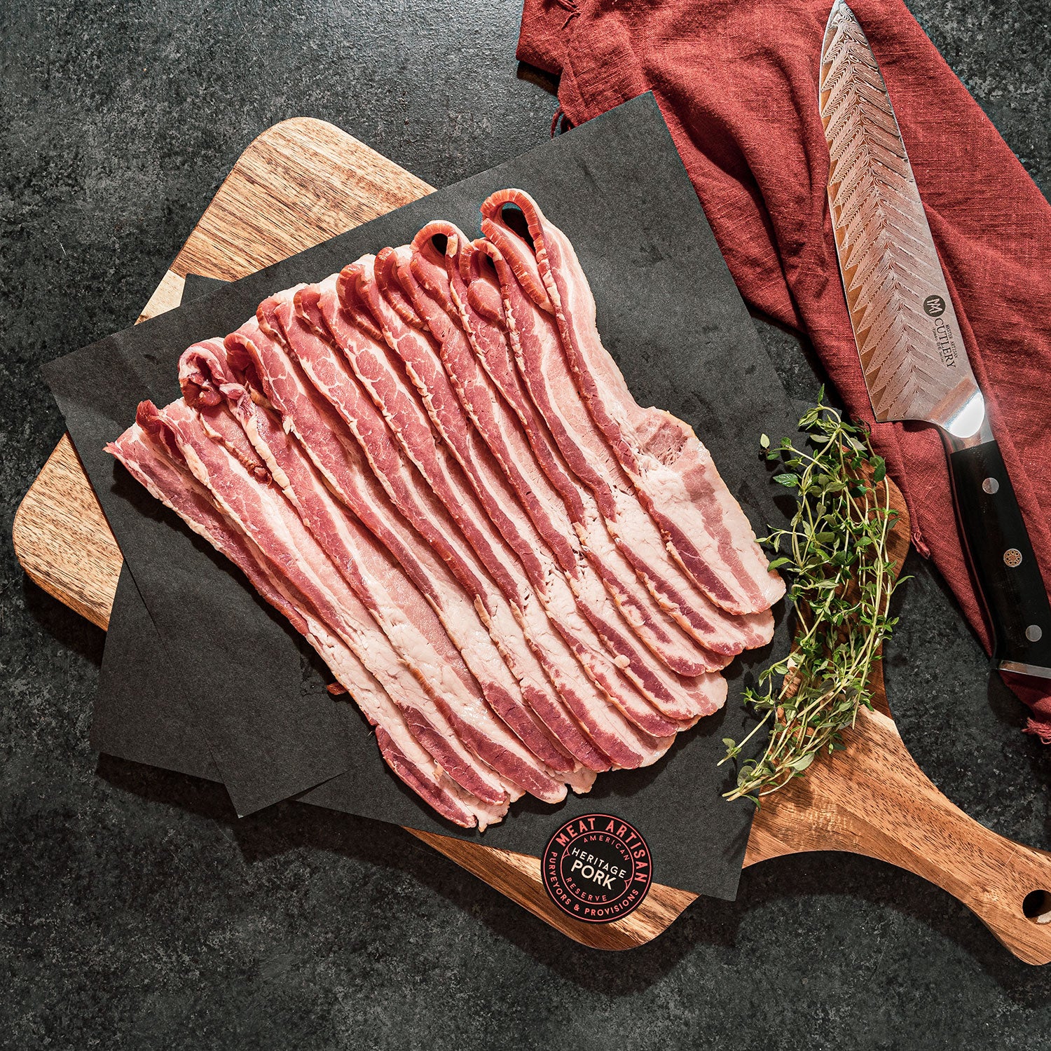 Heritage Pork Uncured Applewood Bacon 12-14 - Meat Artisan