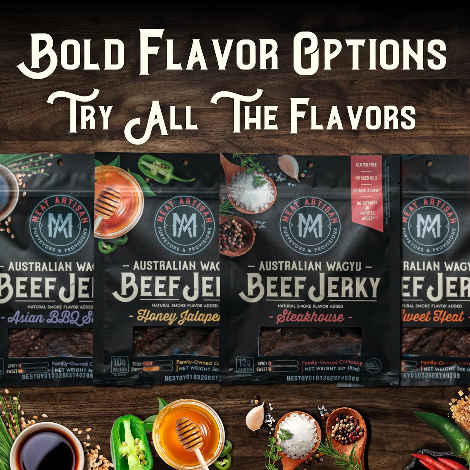 Asian BBQ Style Australian Wagyu Beef Jerky