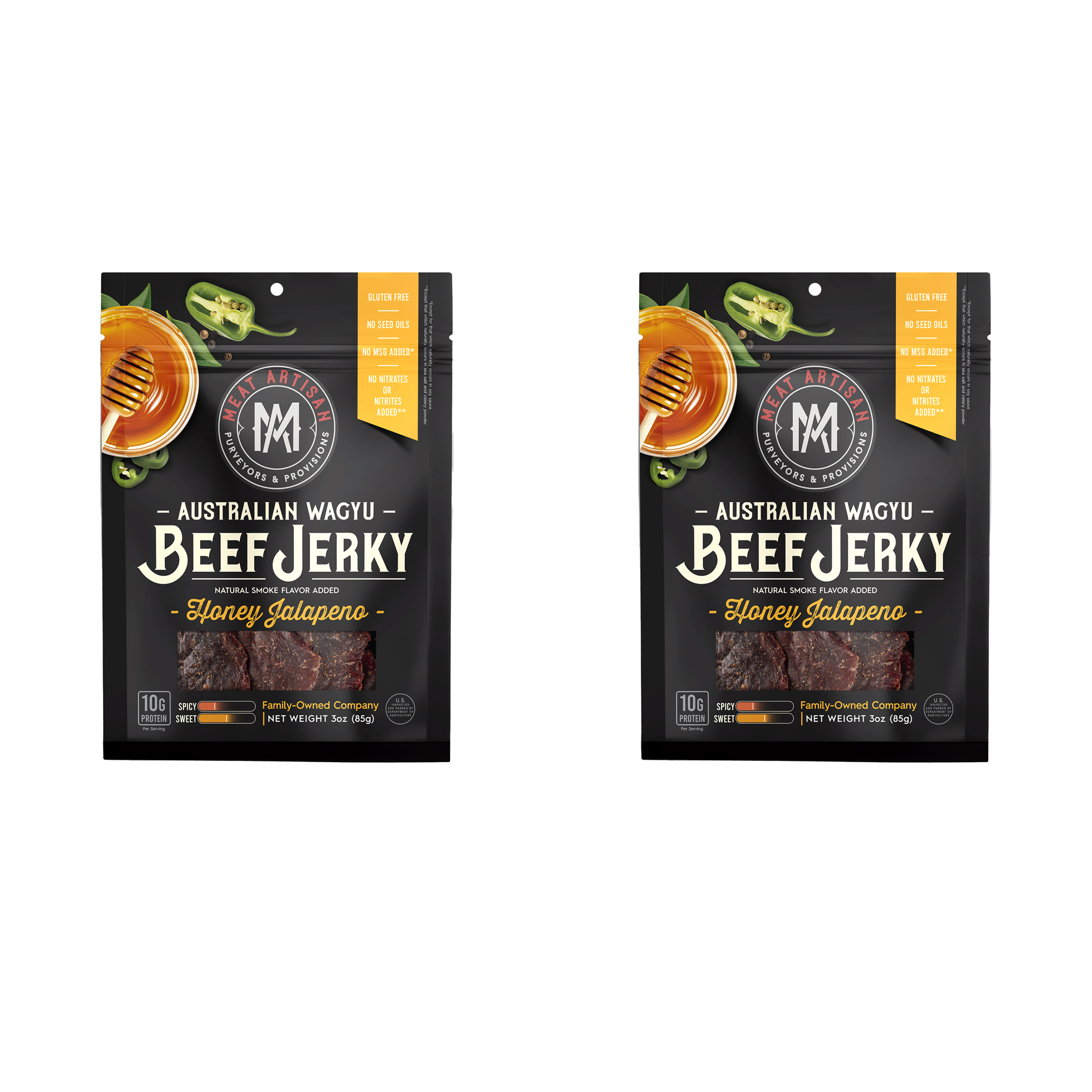 (2-Pack) Honey Jalapeño Australian Wagyu Beef Jerky