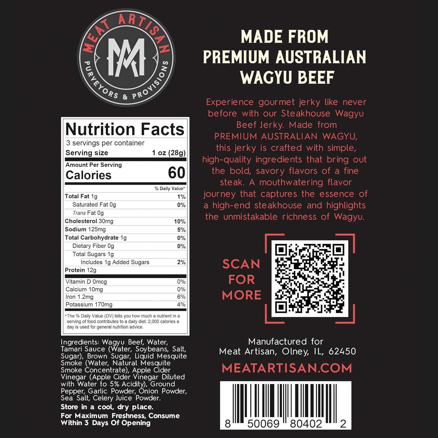 Steakhouse Australian Wagyu Beef Jerky